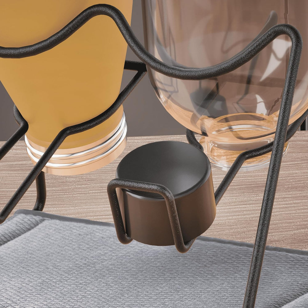 Metaltex Bottle Drainer, Polytherm, Black, für 2 Flaschen