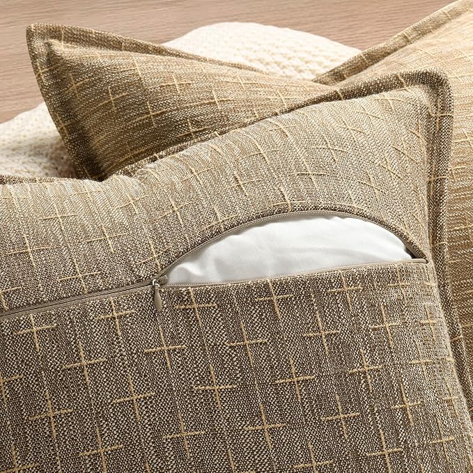ZWJD 12x20 Pillow Covers Set of 2 Soft Polyester Textured Pillow Covers - Image 3