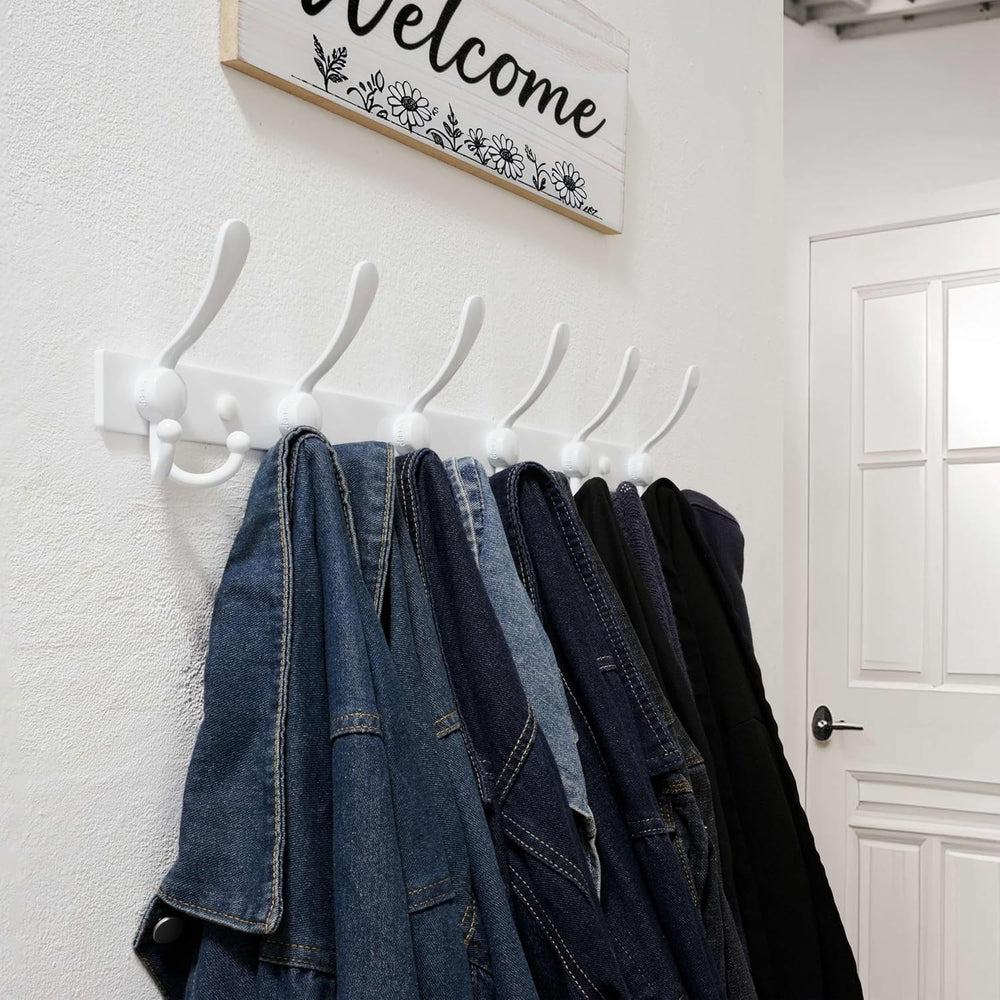 Dseap Coat Rack Wall Mount 24 Inch, Heavy Duty 12-Gauge Base vs Flimsy 1mm, D...