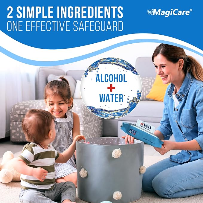 MagiCare 75% Large Alcohol Wipes - Image 6