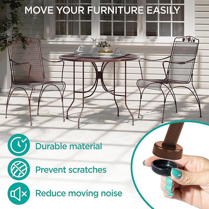 Wrought Iron Patio Furniture Feet Caps - Image 2