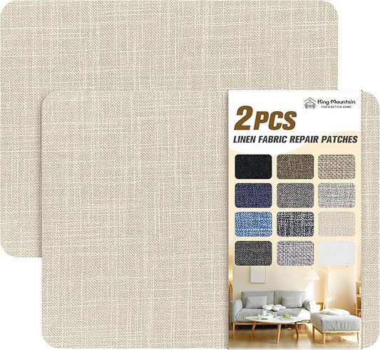 Fine Linen Repair Patches, Self-Adhesive Linen Fabric Patches, 8X11 inch 2 PCS by ForABetterHomeLife