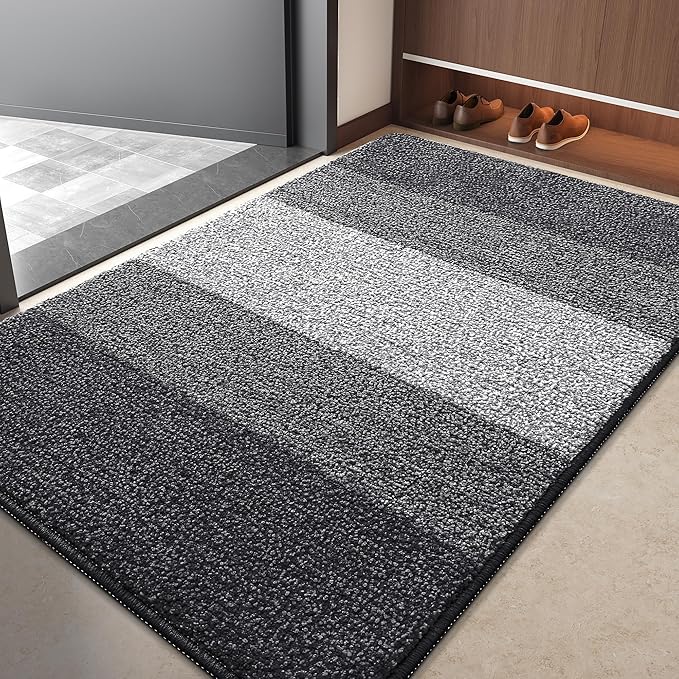 Kitinjoy Indoor Outdoor Door Mat, 40x32 Non-Slip Absorbent Dirt Trapper by Kitinjoy