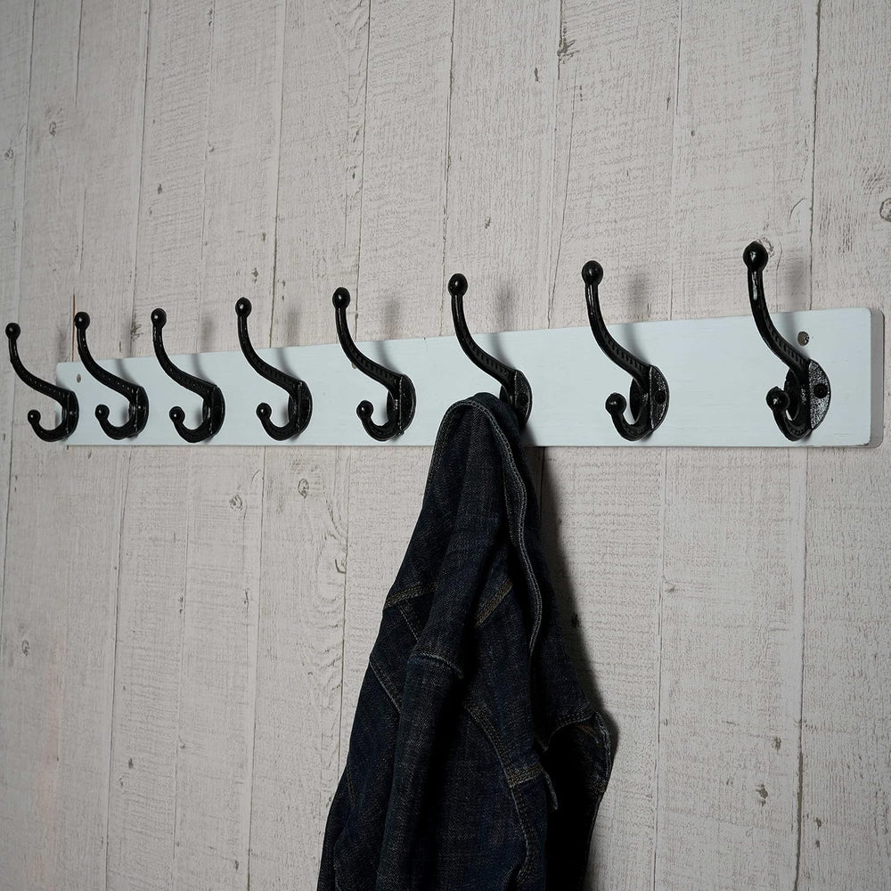 WEBI Rustic Coat Rack Wall Mount,35.43" Long 8 Cast Iron Coat Hooks Wall...