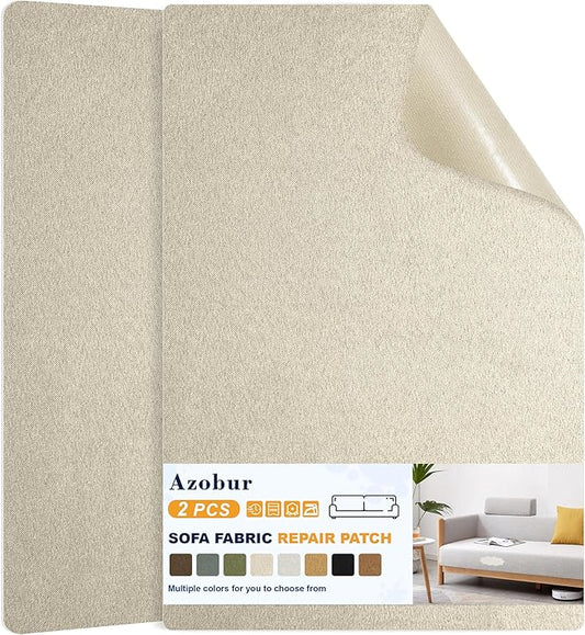 Azobur Couch Patch Repair Fabric, Microfiber Fabric, Self-Adhesive, by Azobur