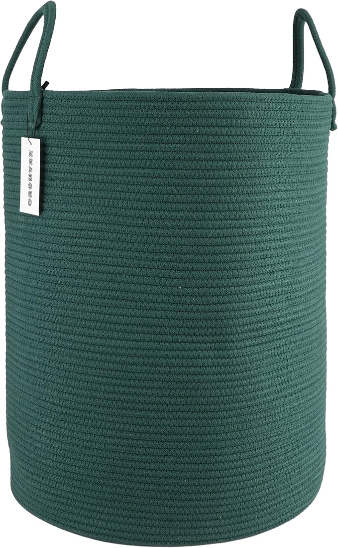 Cotton Rope Laundry Basket Hamper by XUANGUO