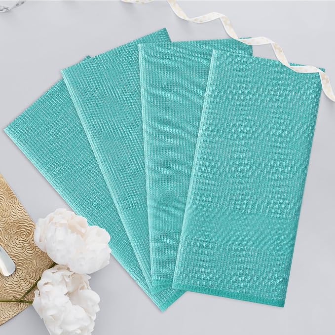 Homaxy Premium Kitchen Towels, Large Cotton Kitchen Hand Towels, Flat and Terry - Image 7