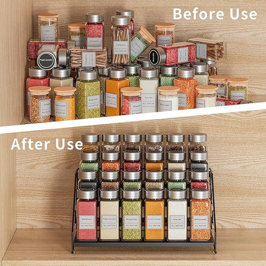 RCHYFEED Spice Rack Organizer for Cabinet Pantry, 4 Tier Spice Rack Countertop - Image 2