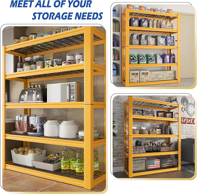 REIBII 72''H Garage Shelving 3010 LBS Storage Shelves Adjustable Metal Shelving - Image 8