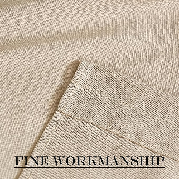 NICETOWN Linen Door Curtains 50 inch Length 1 Panel Farmhouse Kitchen Curtain - Image 6