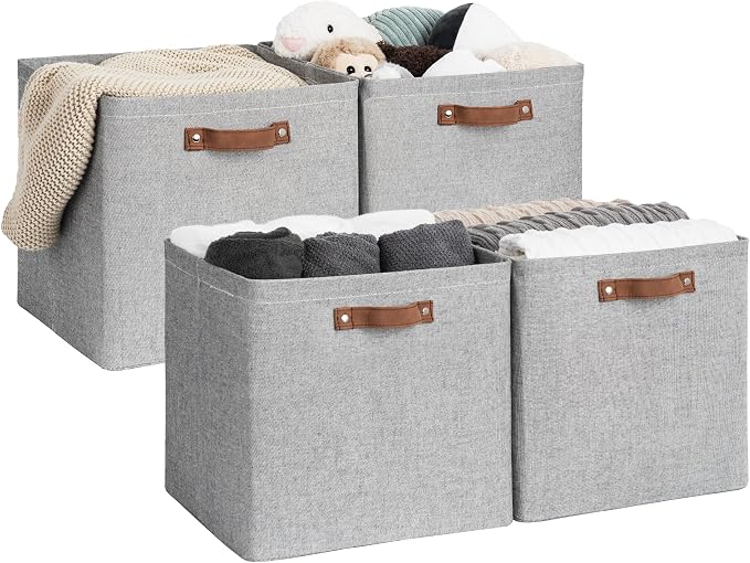 StorageWorks 13x13 Inches Storage Cube, Fabric Storage Bins by StorageWorks
