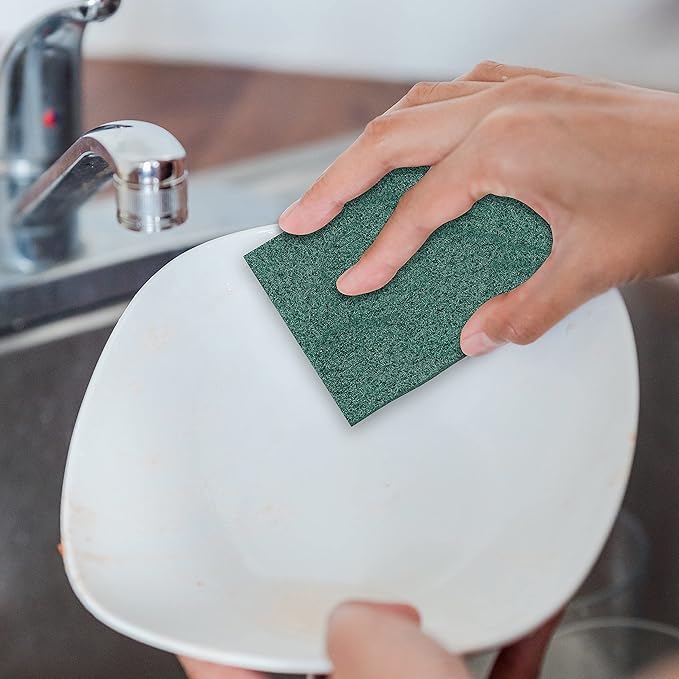100 Pack Green Scouring Pads 3x4 Inch – Heavy Duty, Non Scratch Scrub Pads Bulk - Image 4