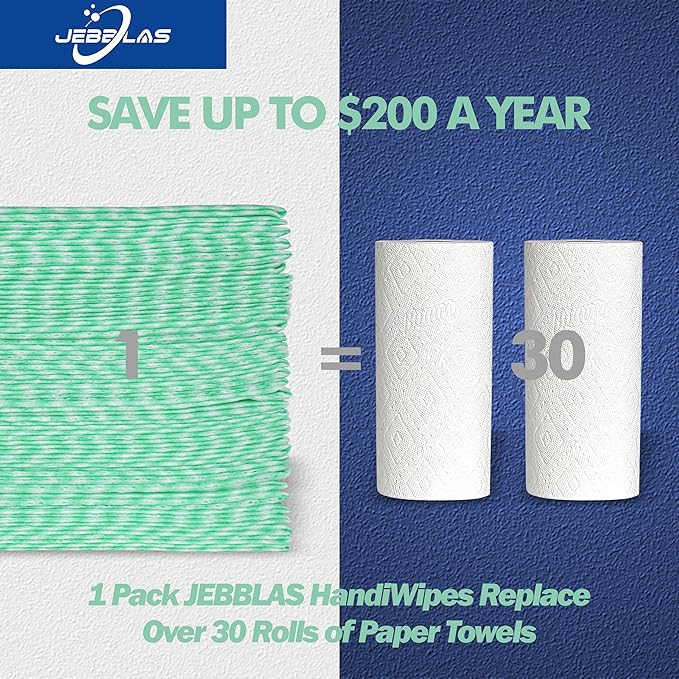 JEBBLAS Handi Wipes Reusable Cloths Dry Cleaning Cloths Dish Towel Kitchen - Image 5