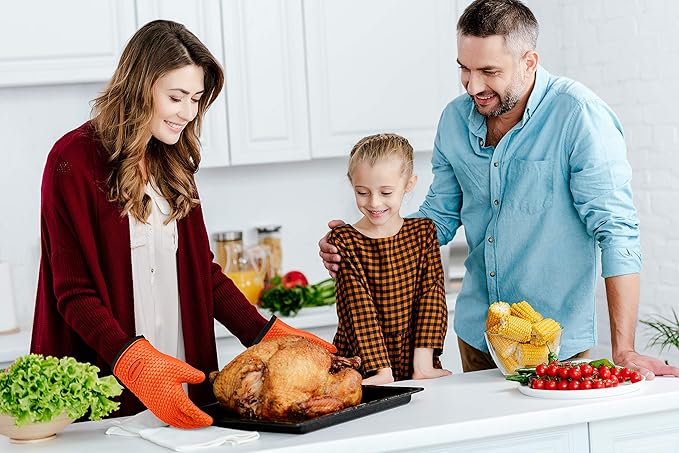 KITCHEN PERFECTION Silicone Smoker Oven Gloves -Extreme Heat Resistant BBQ - Image 5