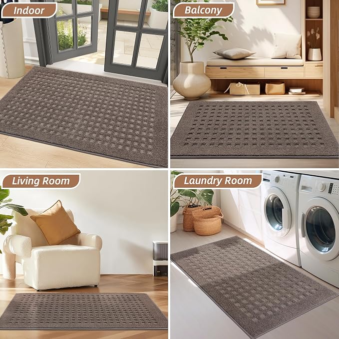 BEQHAUSE Waffle Door Mats Indoor 20"x32", Dog Mat - Image 8