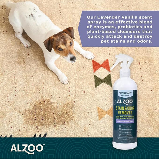 ALZOO Stain & Odor Remover, Quickly Lifts & Dissolves Pet Stains & Helps - Image 2