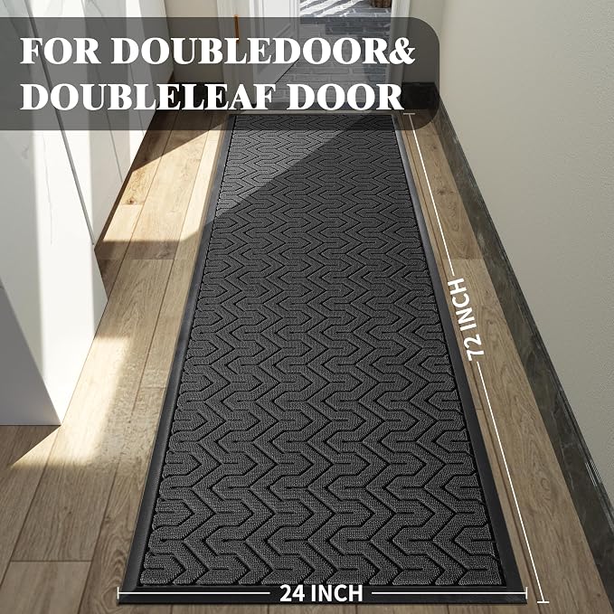Yimobra 72x24 Indoor Outdoor Runner Rug, Heavy-Duty Waterproof Entrance Mat - Image 2