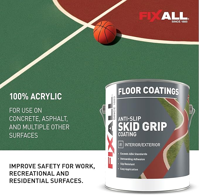 FIXALL Skid Grip Anti-Slip Coating, 1 Gallon, Exceeds ADA Standards, - Image 6
