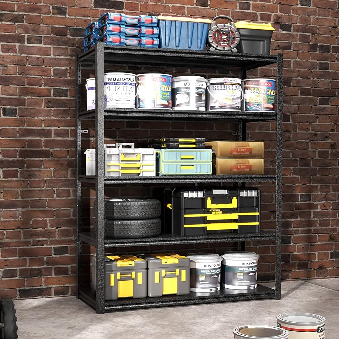 78" H Garage Shelving, Metal Storage Shelves, 3000LBS Heavy Duty Shelving by Unknown