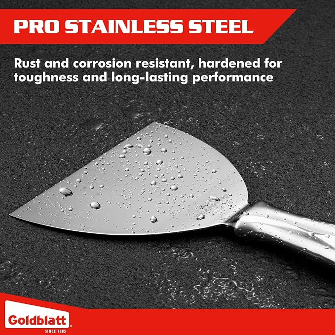 Goldblatt 6" Putty Knife, One-Piece Paint Scraper Tool, All Stainless Steel - Image 4