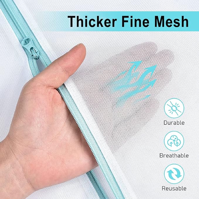 OTraki Mesh Washing Bags for Laundry 2 Pack 16 x 20 Inch Medium Mesh Bag - Image 4