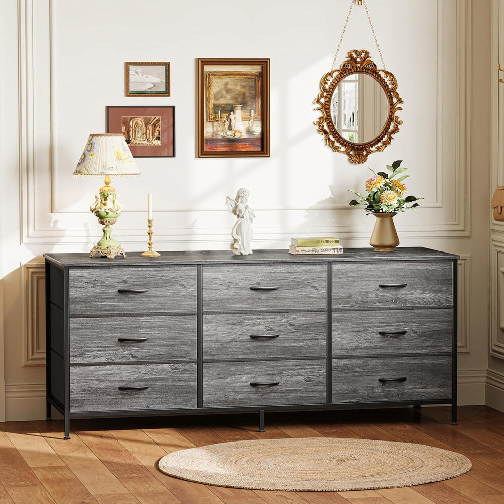 Huuger Long Dresser for Bedroom, 55 Inch TV Stand for 55, 60 Inch TV, Enterta...
