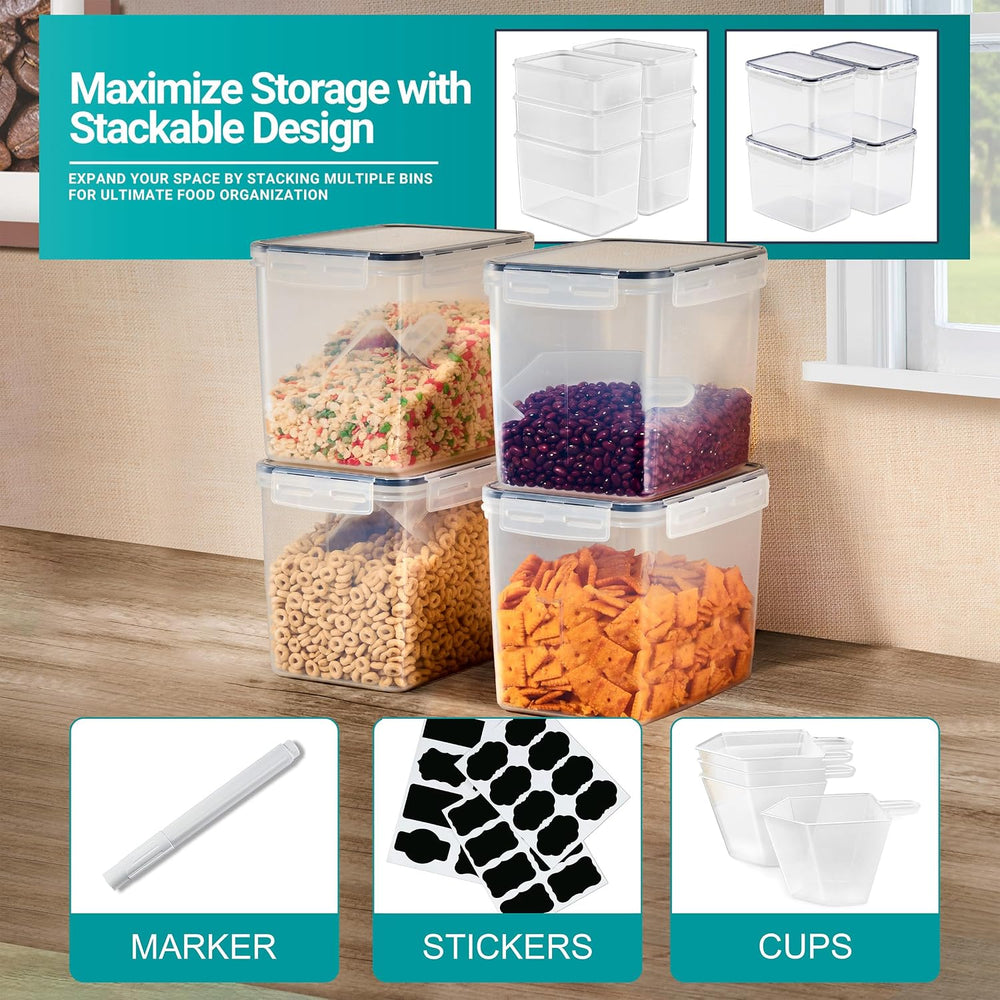 Sorbus Air Tight Pantry Storage Containers, with Lids (4 Pack)