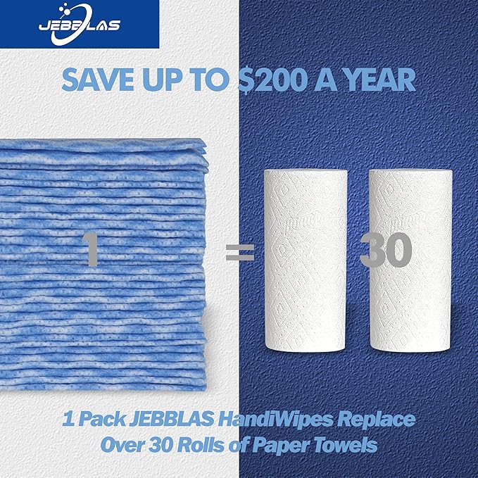 JEBBLAS Handi Wipes Reusable Cloths Dry Cleaning Cloths Dish Towel Kitchen - Image 5