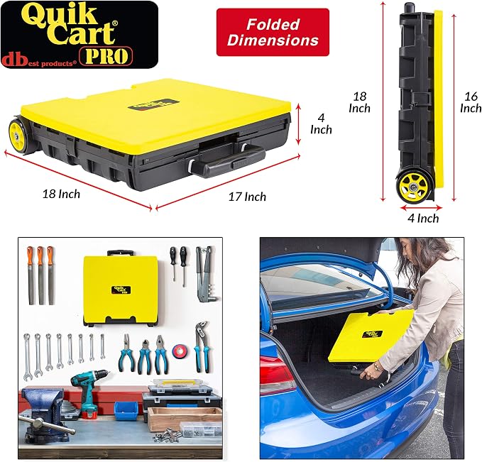 dbest products Quik Cart Pro Wheeled Rolling Crate Teacher Utility - Image 4