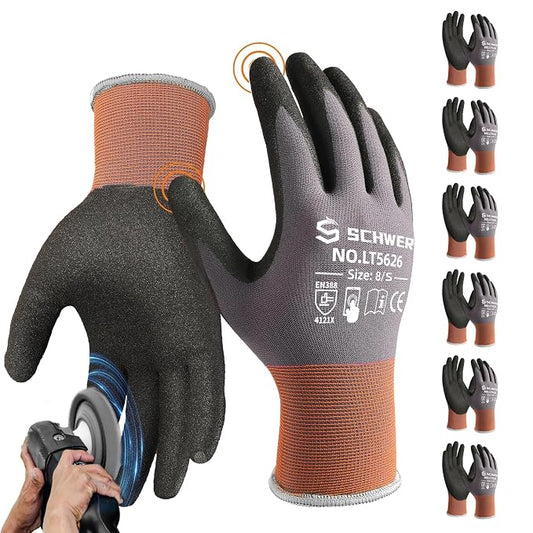Schwer 6 Pairs Safety Work Gloves by SCHWER