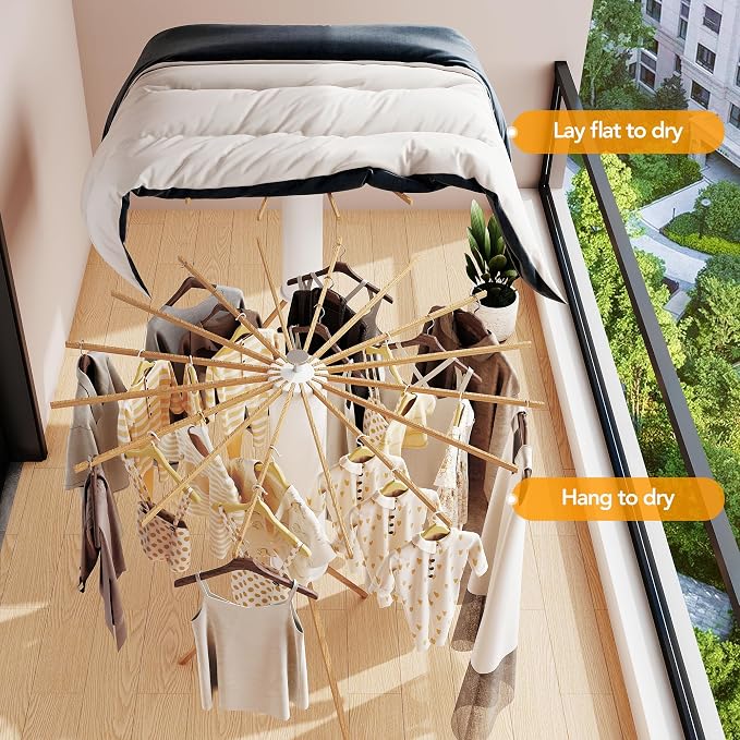 Clothes Drying Rack Tripod, Drying Rack Clothing, Laundry Drying Rack, Floor - Image 4