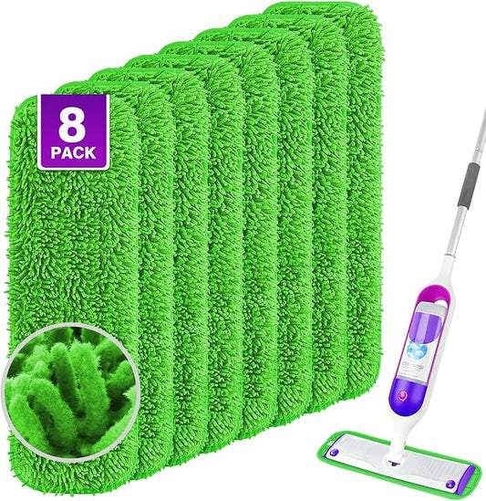 Reusable Mop Pads for Swiffer PowerMop, 8 Pack Microfiber Mop Pad Refill by Unimade