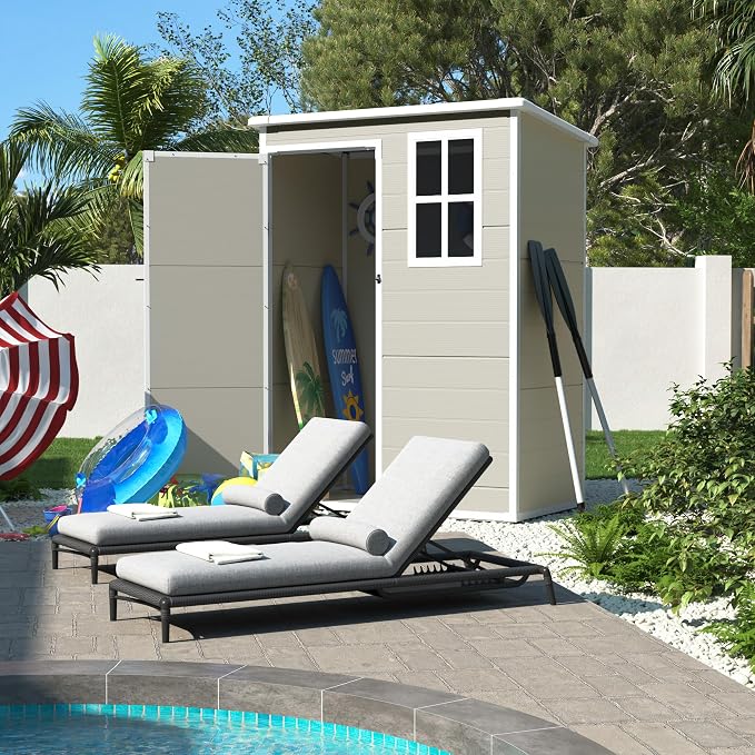 UDPATIO Outdoor Storage Shed 5x3 FT, Plastic Garden Shed - Image 7