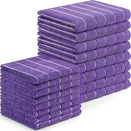 Homaxy Microfiber Kitchen Towels and Dishcloths Set, 16 Pack Soft and Absorbent by Homaxy