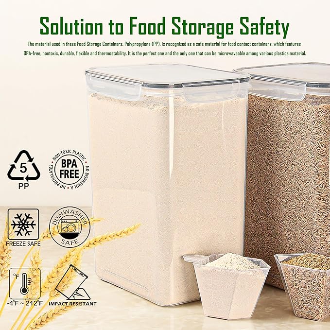 9.5L | 10 qt | 320 Oz Extra Large Airtight Food Storage Containers - Image 4