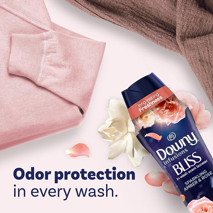 Downy Infusions In-Wash Laundry Scent Booster Beads, Sparkling Amber and Rose - Image 5