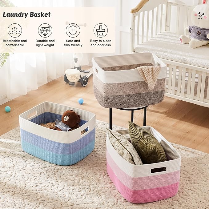 Blanket Basket, Rectangle Woven Baskets