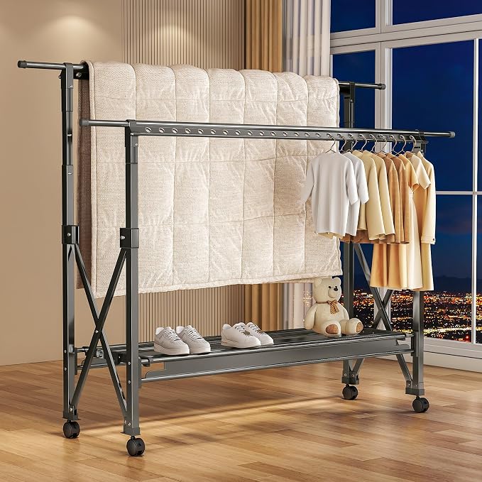 Heavy Duty Rolling Clothing Rack - Image 9