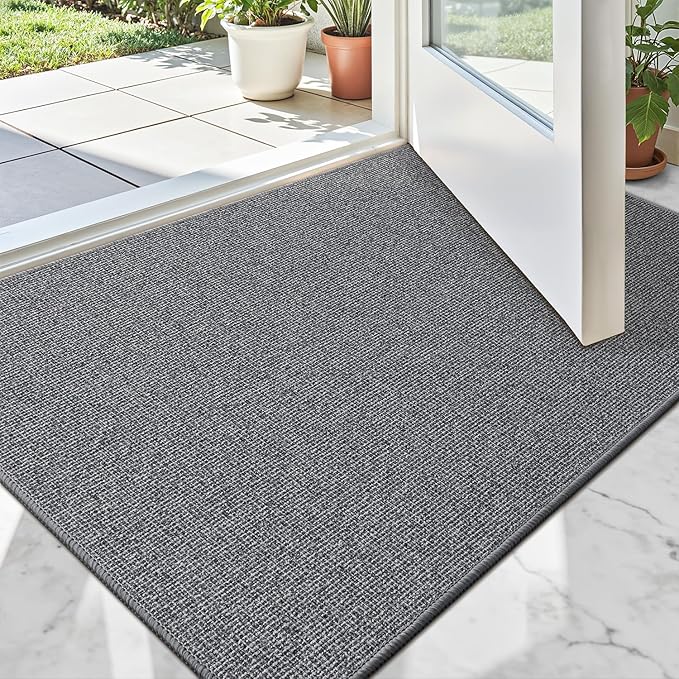 LUMI Indoor Door Mat 17"x30", Ultra Thin Low Profile Non-Slip Doormat by LUMI