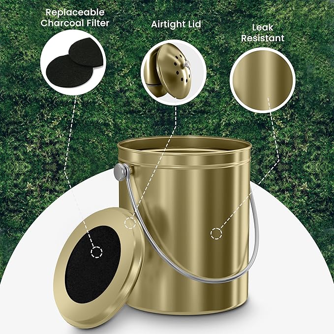 Utopia Kitchen Compost Bin for Kitchen Countertop - Image 5
