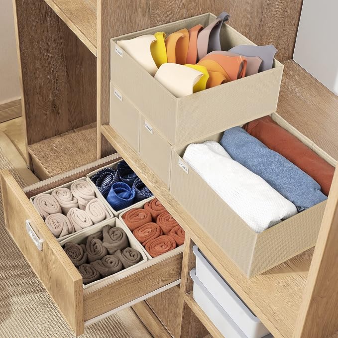 Criusia Drawer Organizer Clothes, 8 Pack Underwear Drawer Organizer, Foldable - Image 9
