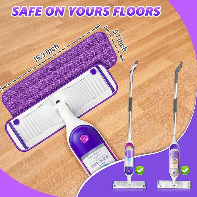 EXEGO 6 Count Reusable Microfiber Mop Pads - Image 2