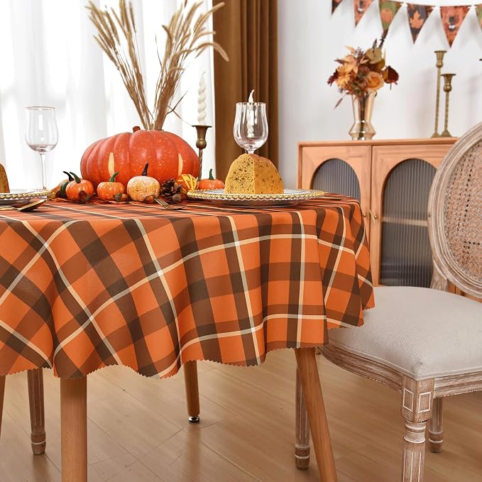 Waterproof Plaid Tablecloth Fabric - Image 7