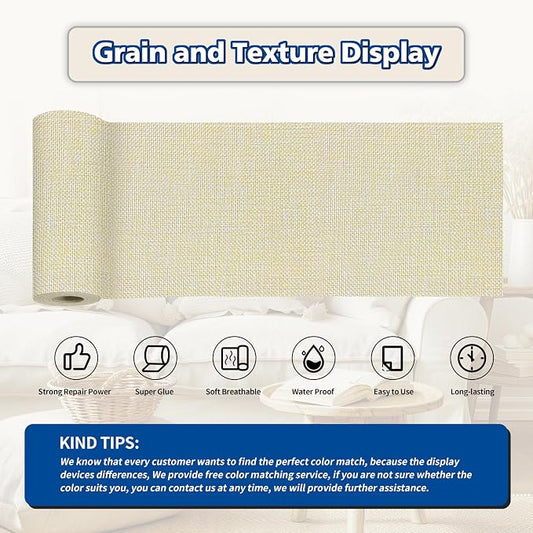 KING MOUNTAIN Linen Repair Patches, Self-Adhesive Fabric Patches, 4 X 63 inch - Image 2