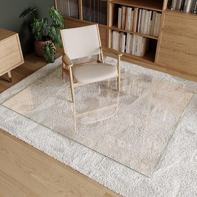 Koonmi Tempered Glass Chair Mat 51"x63" - Image 4