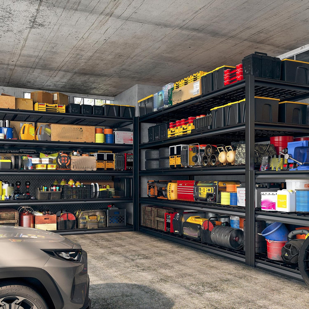 REIBII 60" W Garage Shelving Heavy Duty Metal Shelving 3000LBS Storage S...