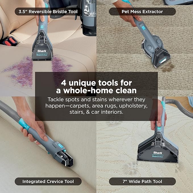 Shark StainStriker Portable Carpet Upholstery & Area Rug Cleaner, Bonus XL Tool - Image 3