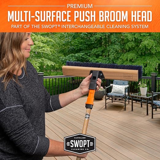 SWOPT 18” Premium Multi-Surface Push Broom Cleaning Head — Indoor and Outdoor - Image 5
