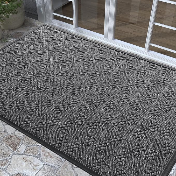 Yimobra Modern Grey 60 x 36 Inch Waterproof Doormat, Non Slip, Stain & Fade by Yimobra