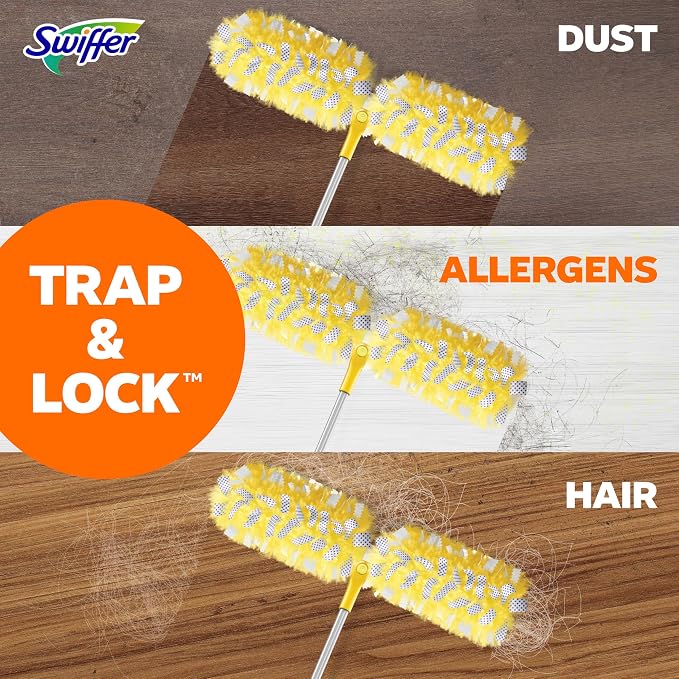 Swiffer Duster Kit with 6 ft Super Extendable Handle, Heavy Duty Starter Kit - Image 8